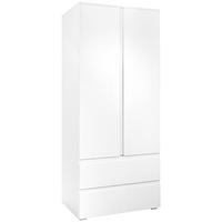 ŠATNÍ SKŘÍŇ S OTOČNÝMI DVEŘMI, bílá, 80/191/55 cm - bílá, Basics, kompozitní dřevo (80/191/55cm) - MID.YOU