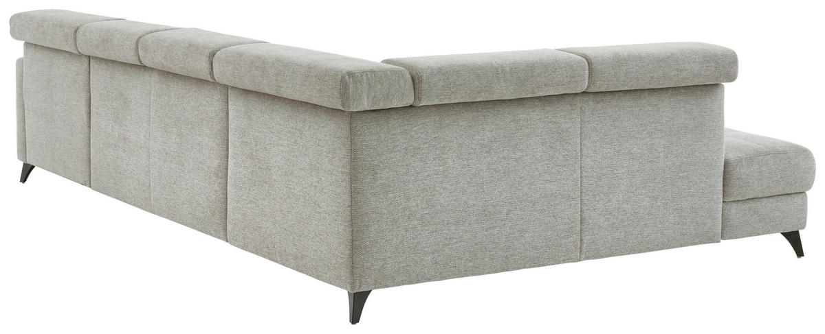 WOHNLANDSCHAFT Beldomo System Graubraun Flachgewebe  - Graubraun/Schwarz, KONVENTIONELL, Textil/Metall (215/333/174cm) - Beldomo System