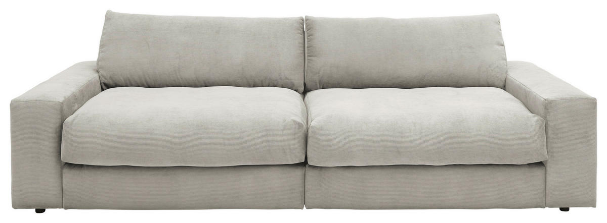 3-SITZER-SOFA KAMIL Cord Beige  - Beige/Schwarz, MODERN, Textil (298/95/122cm) - Livetastic