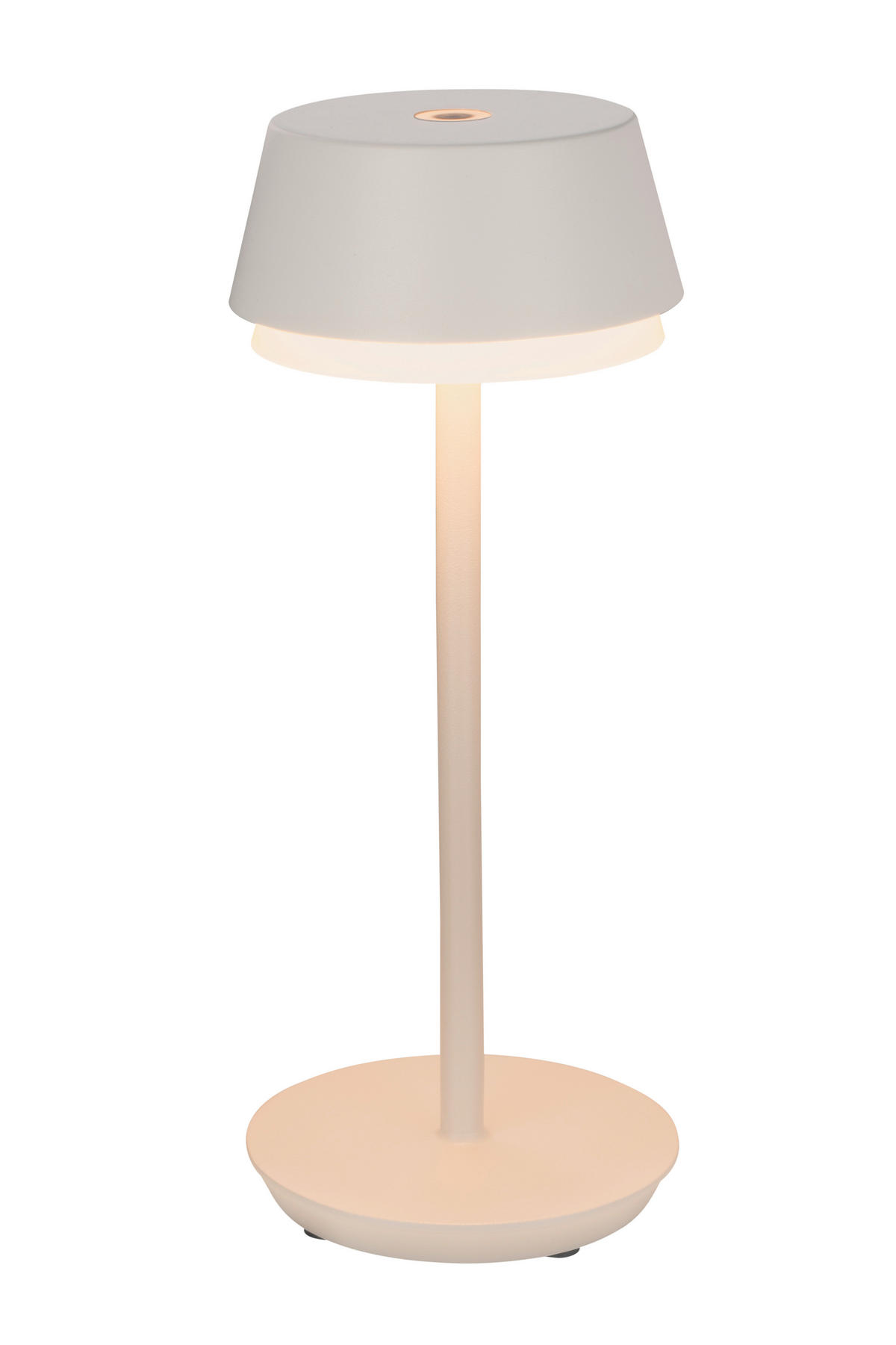 STOLNÍ LED LAMPA, dotykový stmívač, 12/30 cm  - bílá, Basics, kov/plast (12/30cm) - Dieter Knoll