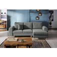 ECKSOFA Dunkelgrau Webstoff  - Dunkelgrau/Schwarz, KONVENTIONELL, Holz/Textil (250/145cm) - Carryhome