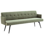 SITZBANK in Textil Olivgrün - Schwarz/Olivgrün, Design, Textil/Metall (206/85/69cm) - Johann Jakob