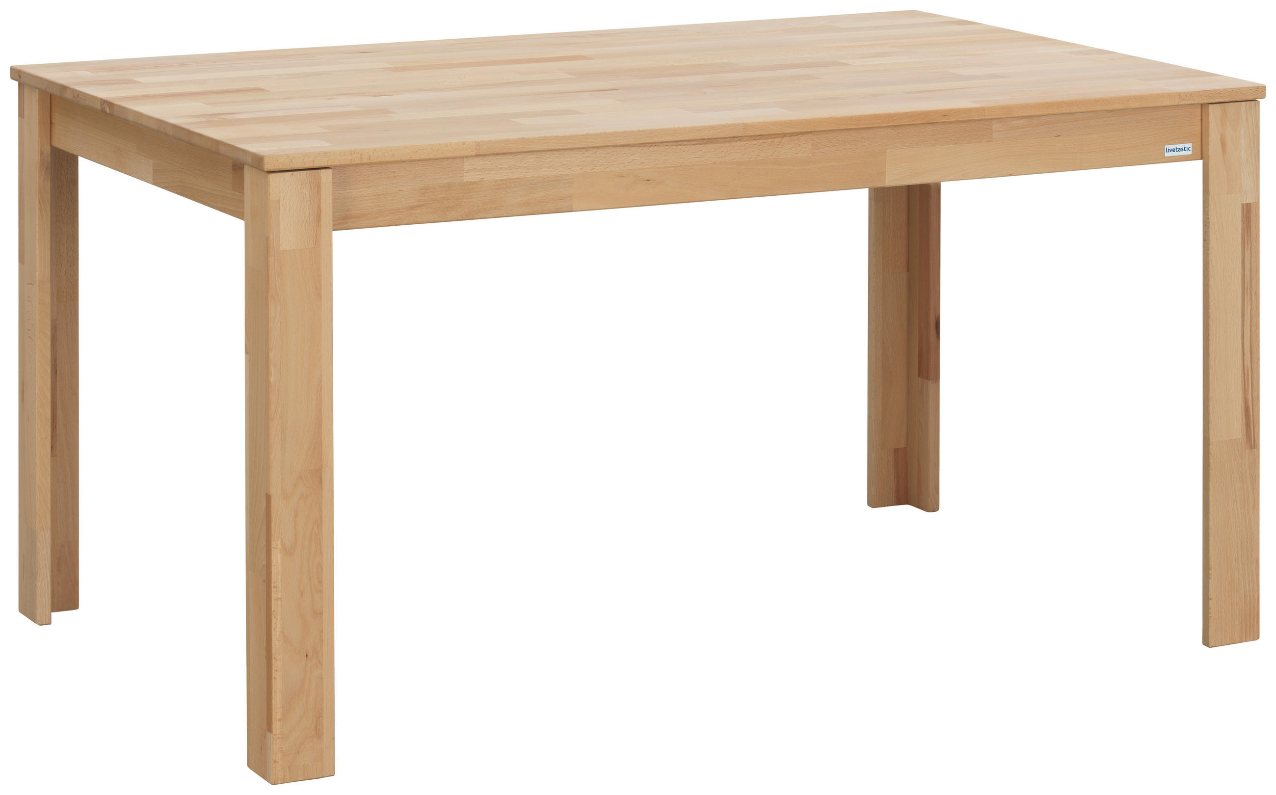 Livetastic Esstisch Kernbuche 90x76x140-200 cm