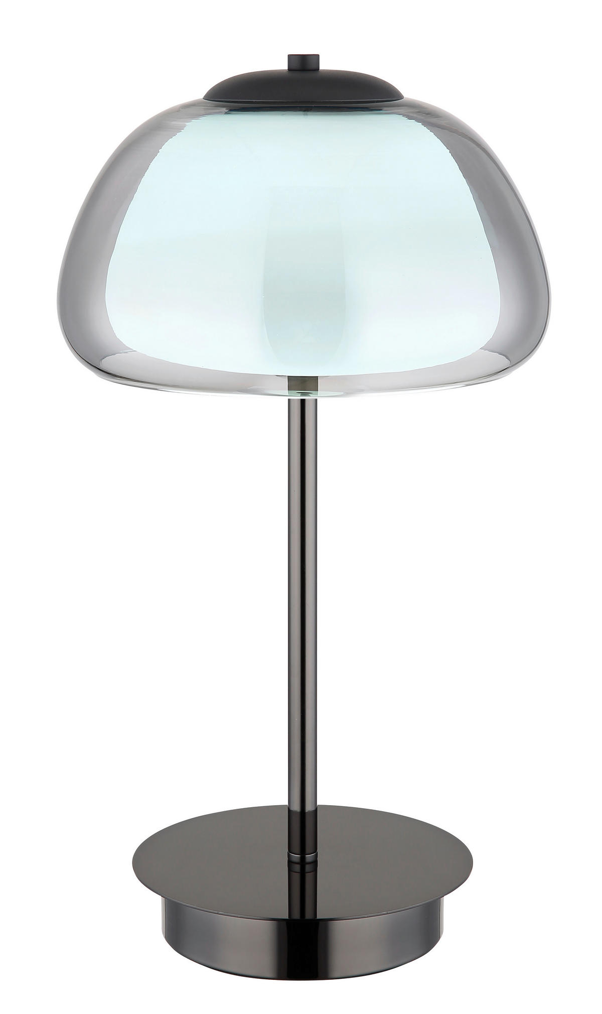 STOLNÍ LED LAMPA, dálkový ovladač, 25/46 cm  - šedá/bílá, Design, sklo (25/46cm) - Globo