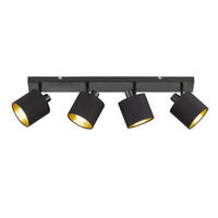STRAHLER 70/19/17,6 cm   - Goldfarben/Schwarz, Basics, Textil/Metall (70/19/17,6cm)