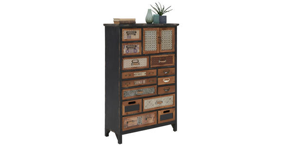 KOMMODE in 76/119/32 cm - Multicolor/Schwarz, Trend, Holz/Holzwerkstoff (76/119/32cm) - Landscape