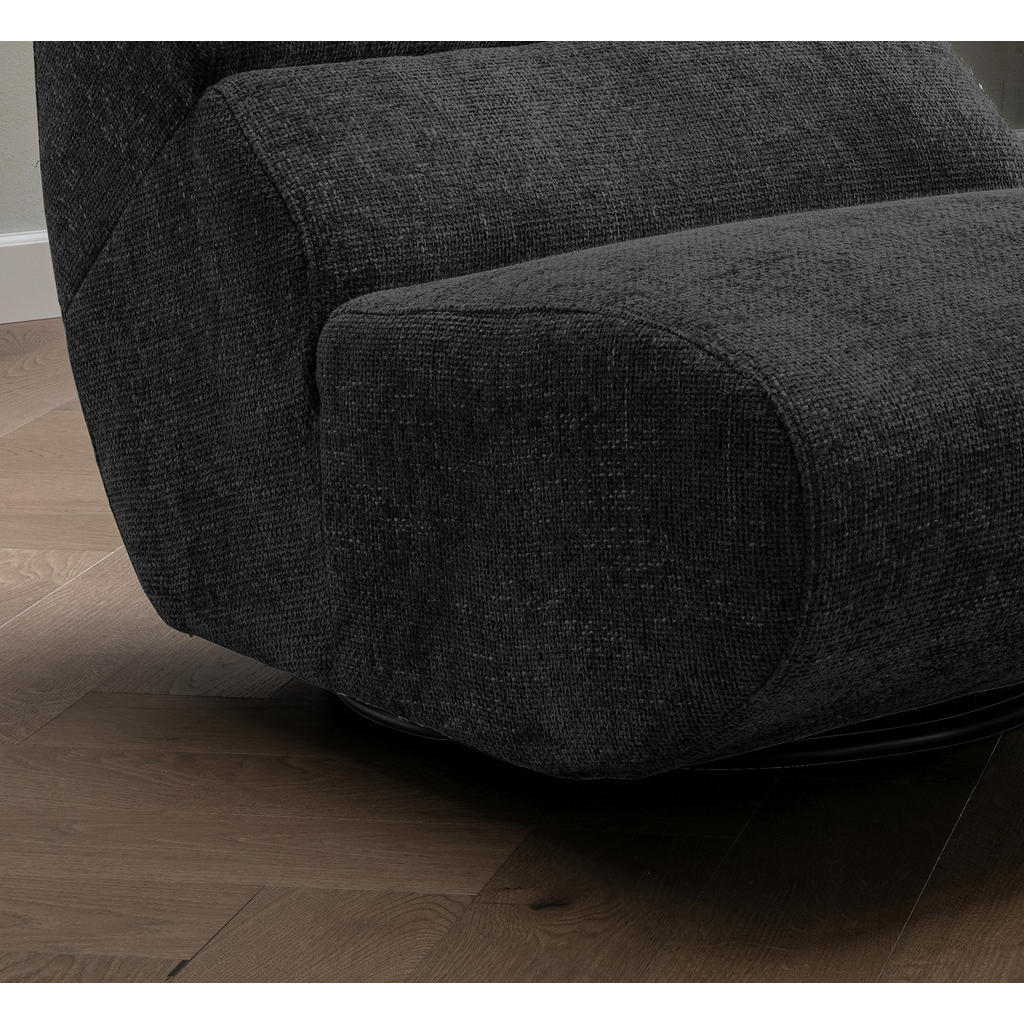 Thumbnail - Livetastic Sessel, Schwarz, Textil, Struktur, 74x85x105 cm, Stoffauswahl, Sitzfläche 360° drehbar, Wohnzimmer, Sessel, P...