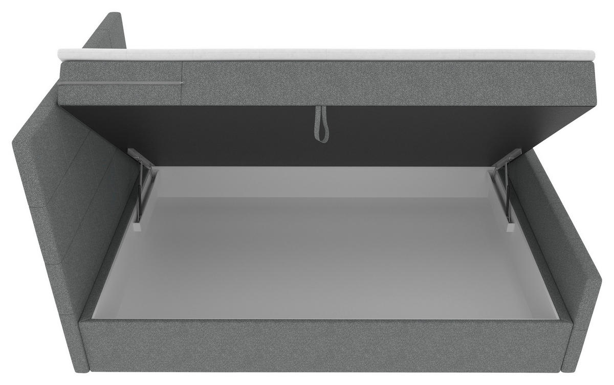 BOXBETT 100/200 cm  in Grau  - Grau, KONVENTIONELL, Kunststoff/Textil (100/200cm) - Boxxx