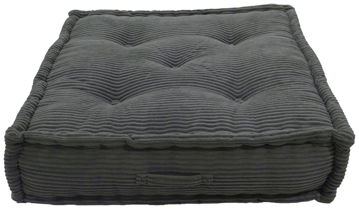 SOFAELEMENT in gerippt Grau  - Grau, Design, Textil (80/20/80cm) - P & B