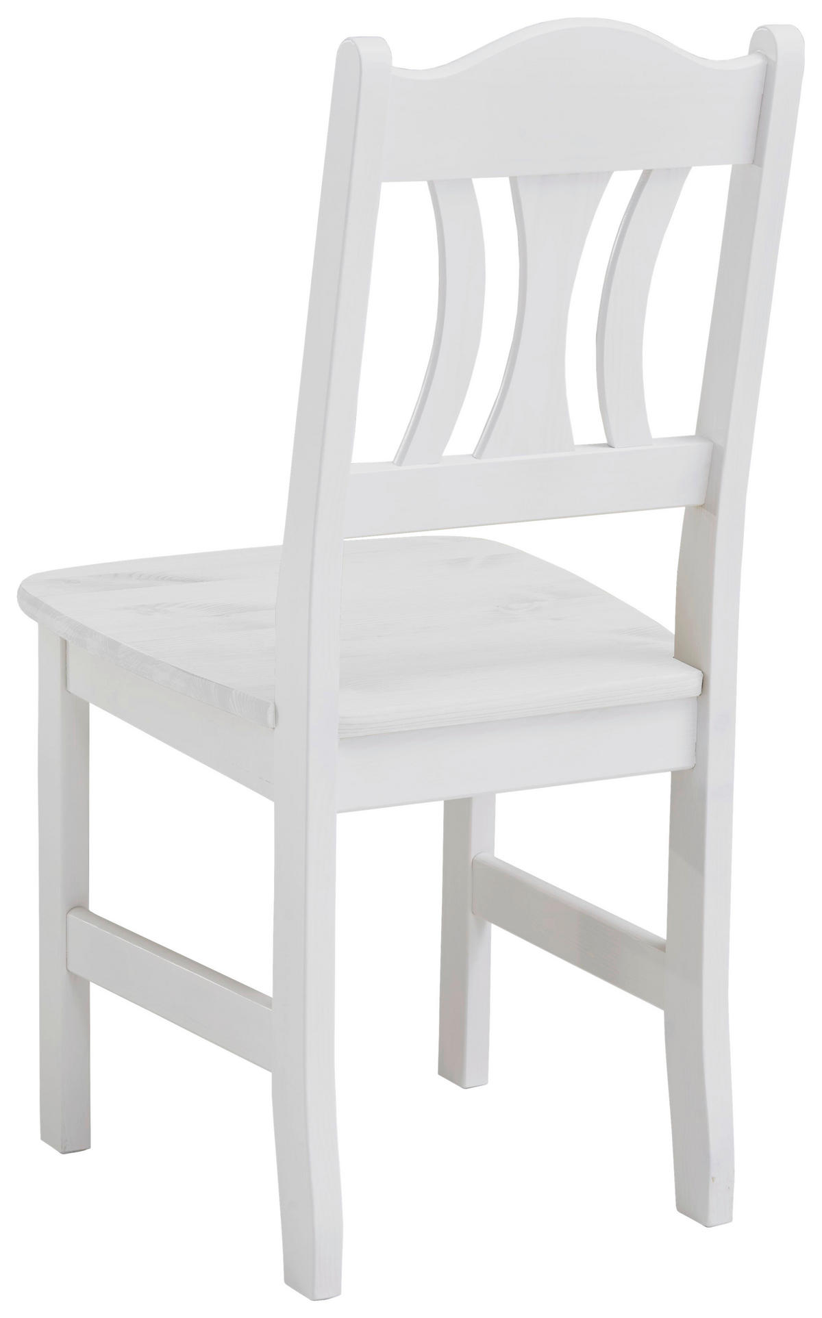 STUHL Weiß Kiefer massiv  - Weiß, ROMANTIK / LANDHAUS, Holz (44/92/45cm) - Boxxx