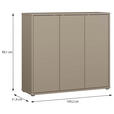 SCHUHSCHRANK  in 109,2/99,1/34,9 cm  - Taupe/Grau, MODERN, Holzwerkstoff/Kunststoff (109,2/99,1/34,9cm) - Carryhome