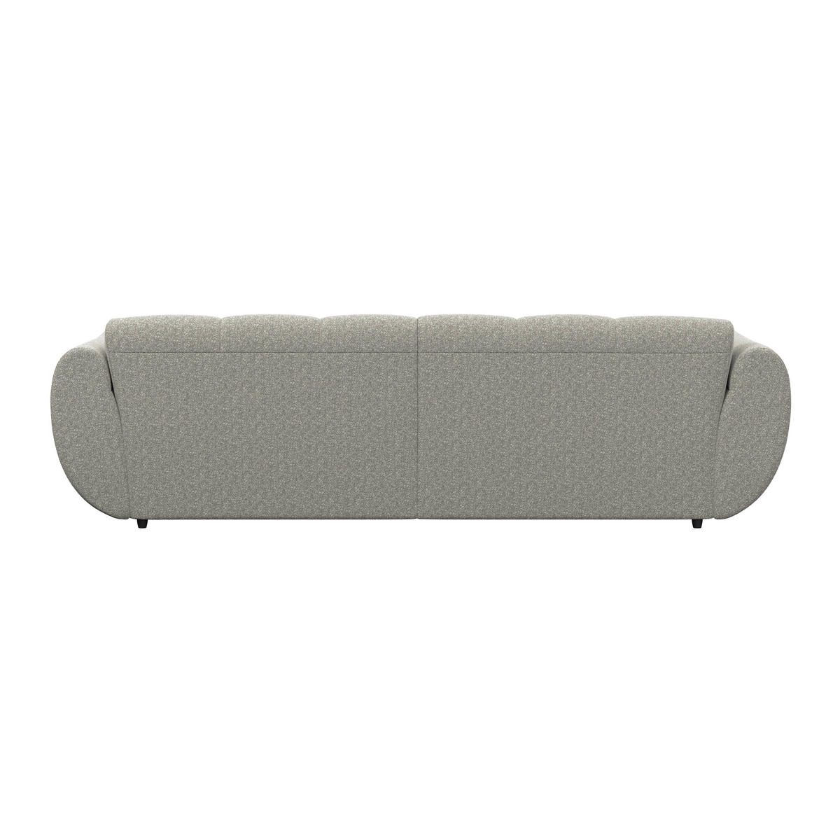 ECKSOFA Chenille Grau  - Schwarz/Grau, Trend, Kunststoff/Textil (280/178cm) - MID.YOU