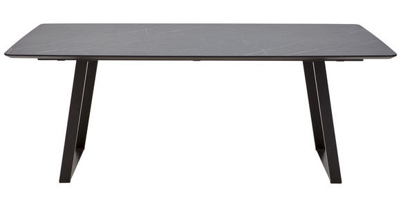 ESSTISCH in Metall, Kunststoff 140/100/76 cm   - Schwarz/Grau, Design, Kunststoff/Metall (140/100/76cm) - Dieter Knoll