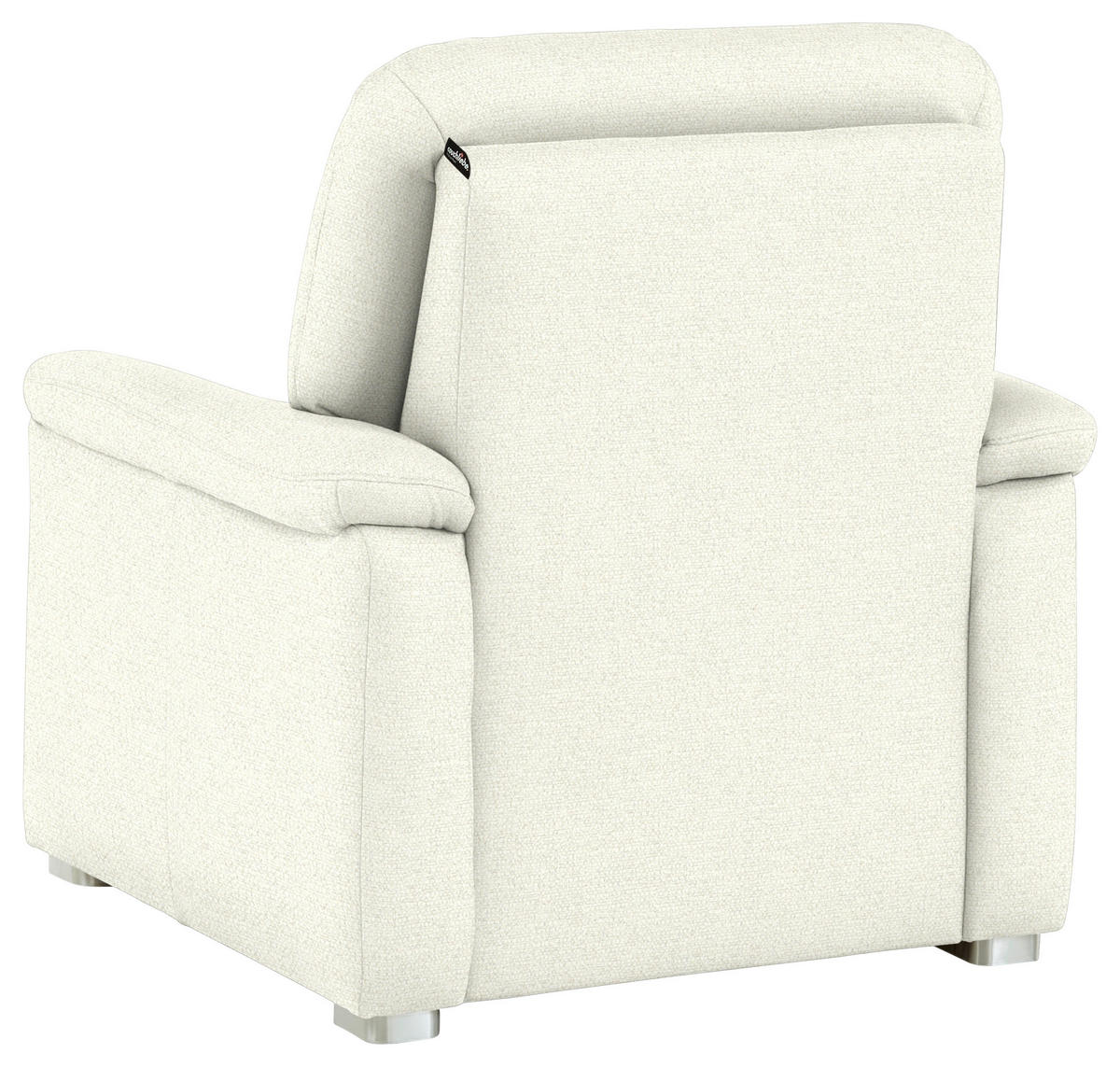 SESSEL Chenille Creme  - Creme/Alufarben, Konventionell, Textil/Metall (88/96/89cm) - Beldomo Comfort