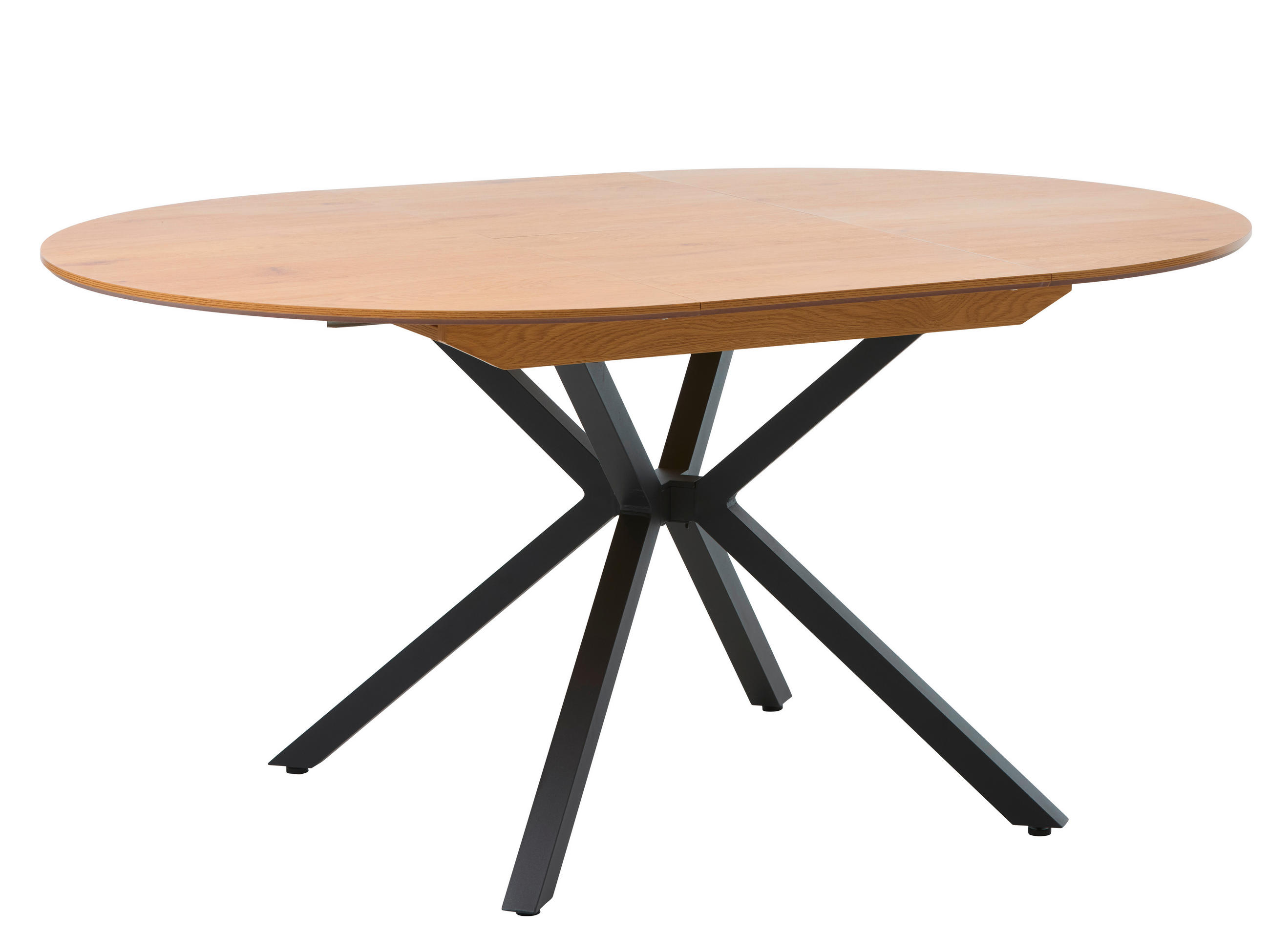 ESSTISCH in Holzwerkstoff 120/120/75 cm  - Eichefarben/Schwarz, MODERN, Holzwerkstoff/Metall (120/120/75cm) - Livetastic