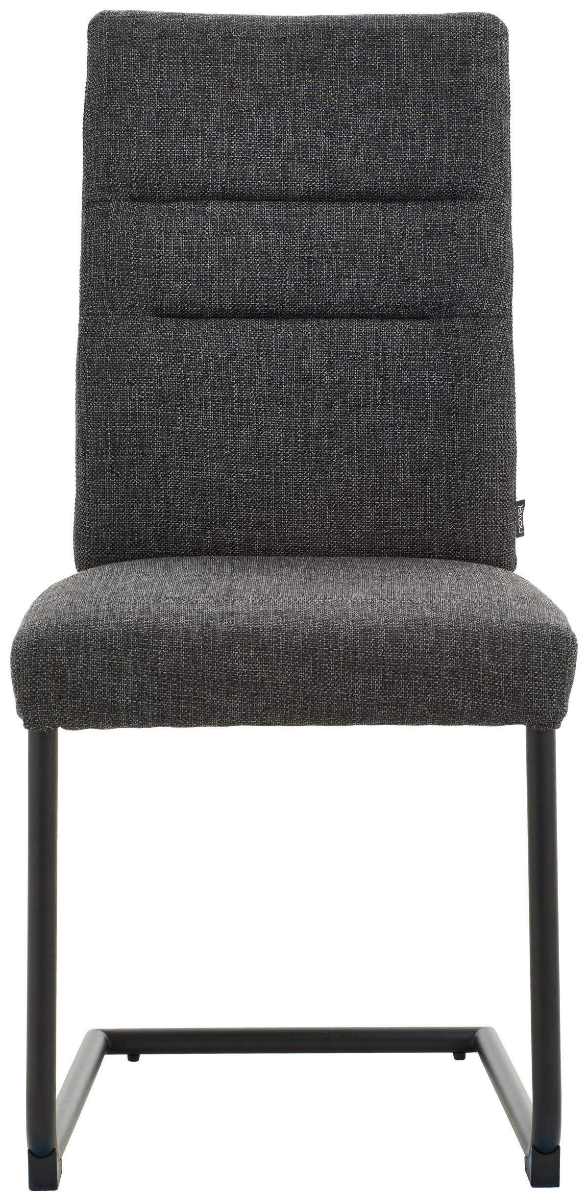 SCHWINGSTUHL  in Eisen Webstoff  - Dunkelgrau/Schwarz, Design, Textil/Metall (48/98/63cm) - Novel