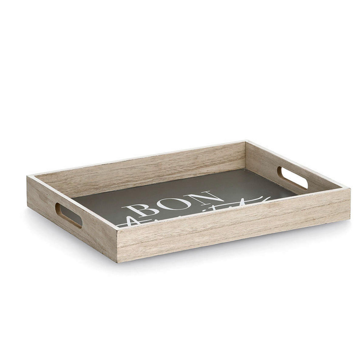 SERVIERTABLETT Holz  - Anthrazit, Basics, Holz (40/30/5cm) - Zeller Present