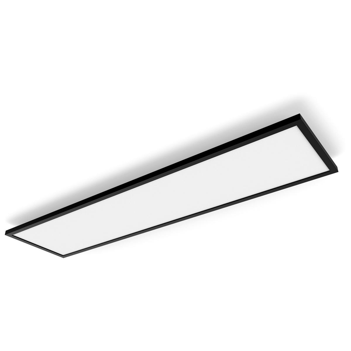 LED-DECKENLEUCHTE Aurelle 120/30/4,6 cm   - Schwarz, Basics, Metall (120/30/4,6cm) - Philips HUE