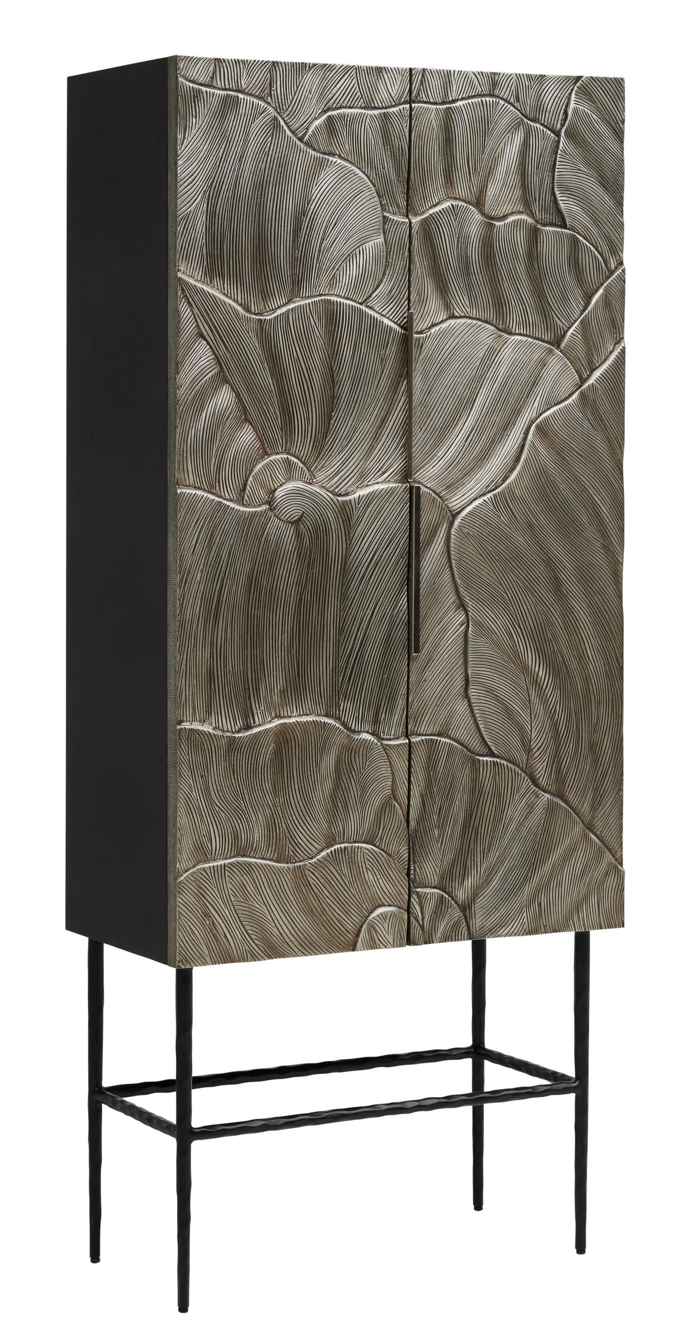HIGHBOARD Schwarz  75/180/40 cm  - Schwarz, Lifestyle, Holzwerkstoff/Metall (75/180/40cm) - Ambia Home
