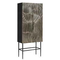 HIGHBOARD Schwarz  75/180/40 cm  - Schwarz, LIFESTYLE, Holzwerkstoff/Metall (75/180/40cm) - Ambia Home