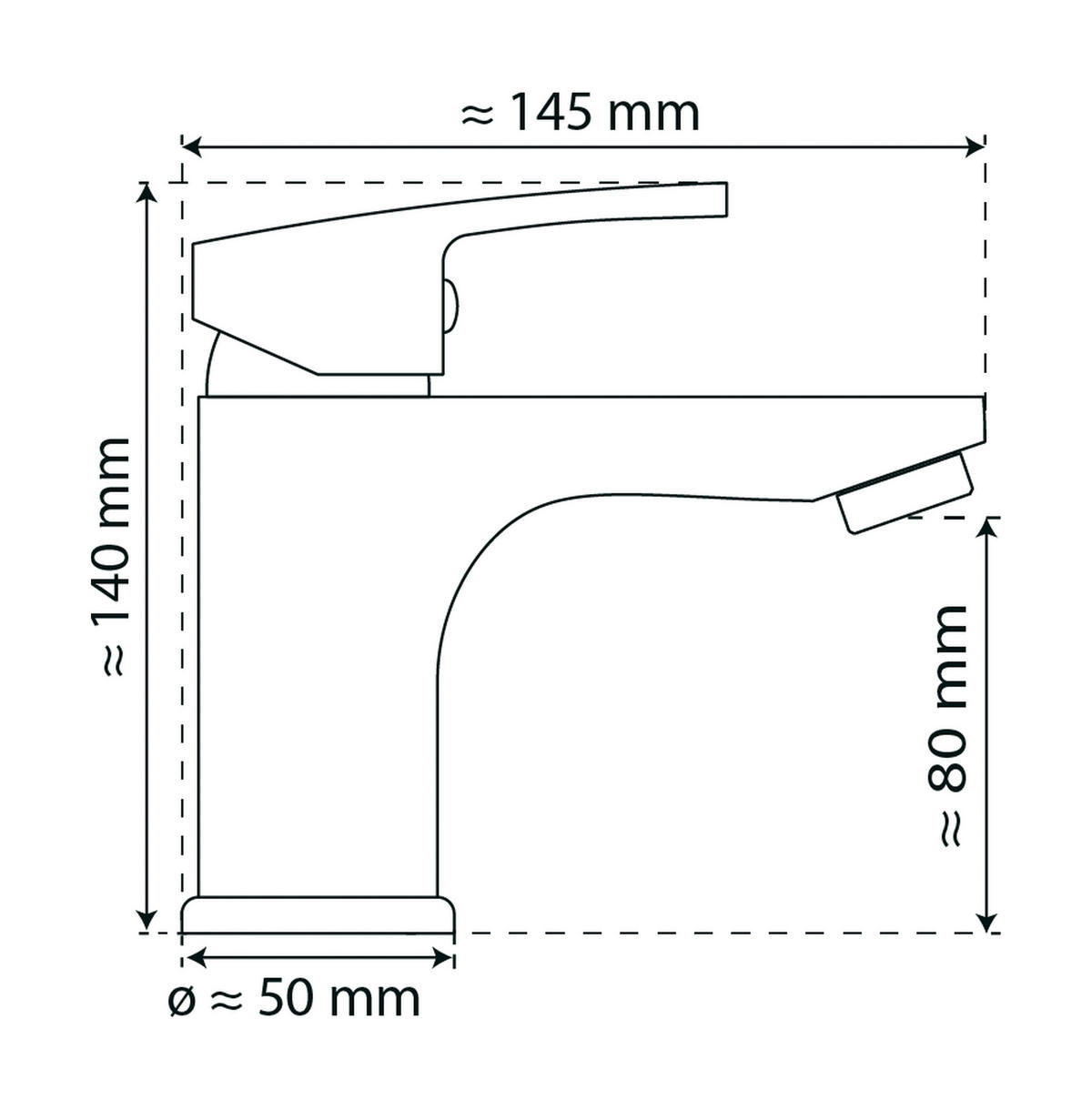WASCHTISCHARMATUR 34710  - Chromfarben/Weiß, Basics, Metall (5/14/14,5cm) - Schütte