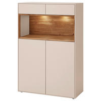 HIGHBOARD Sandfarben, Wildeiche  90/133/39 cm  - Sandfarben/Wildeiche, Design, Holz/Holzwerkstoff (90/133/39cm) - Dieter Knoll