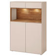 HIGHBOARD Sandfarben, Wildeiche  90/133/39 cm  - Sandfarben/Wildeiche, Design, Holz/Holzwerkstoff (90/133/39cm) - Dieter Knoll