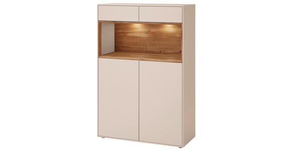 HIGHBOARD Sandfarben, Wildeiche  90/133/39 cm  - Sandfarben/Wildeiche, Design, Holz/Holzwerkstoff (90/133/39cm) - Dieter Knoll