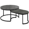 COUCHTISCH Spiro rund Schwarz  - Schwarz, Design, Holzwerkstoff/Metall (70/70/42cm) - MID.YOU