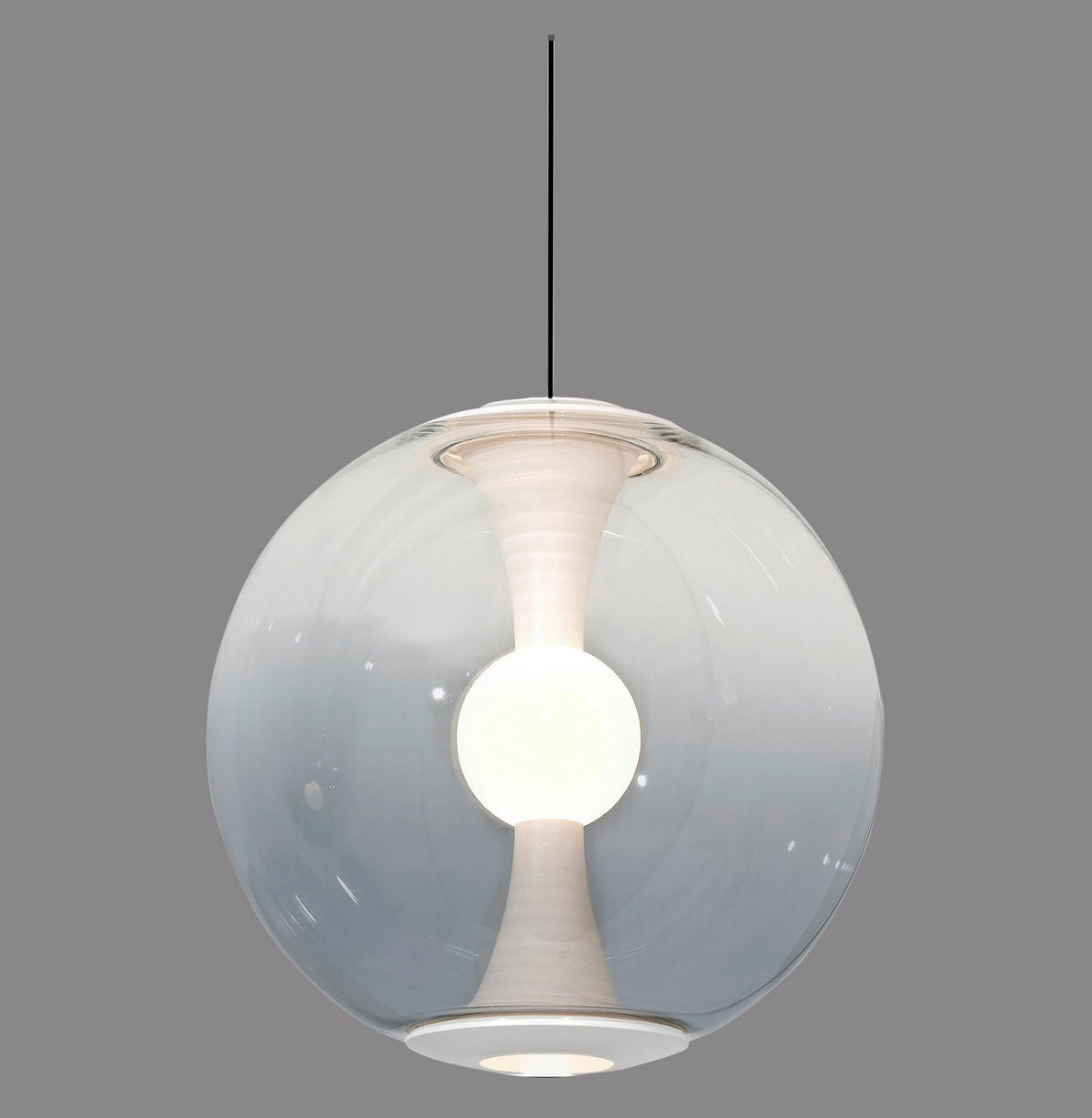 LED-PENDELLEUCHTE PURE Base-Glow 20/20/150 cm   - Weiß Hochglanz, MODERN, Glas/Kunststoff (20/20/150cm) - Neuhaus PURE