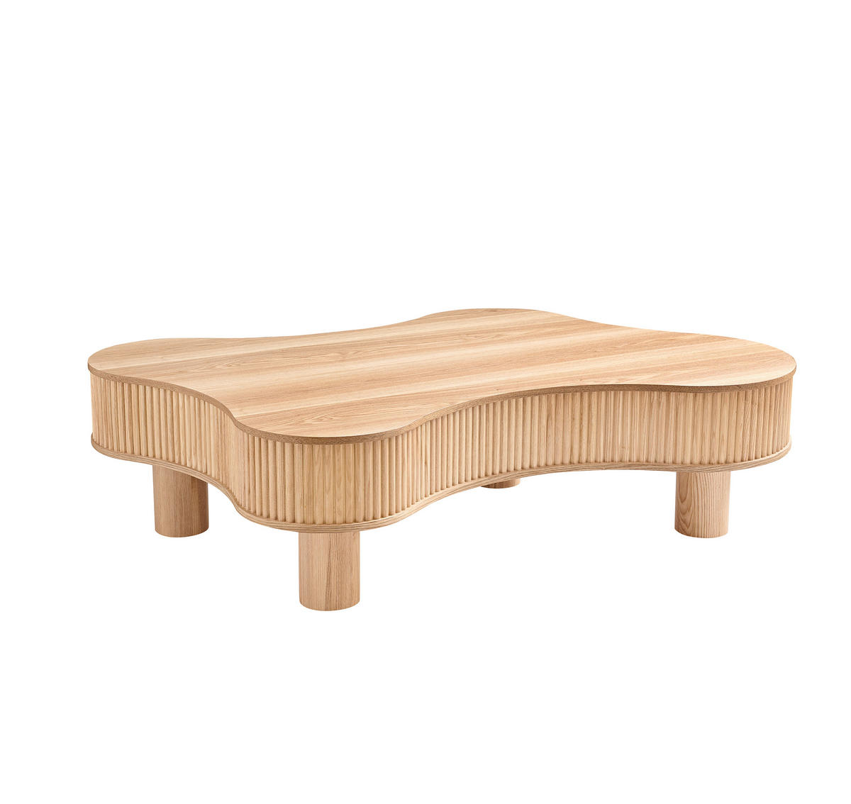 COUCHTISCH furniert 116/77/32 cm Freiform Naturfarben  - Naturfarben, MODERN, Holzwerkstoff (116/77/32cm) - Livetastic