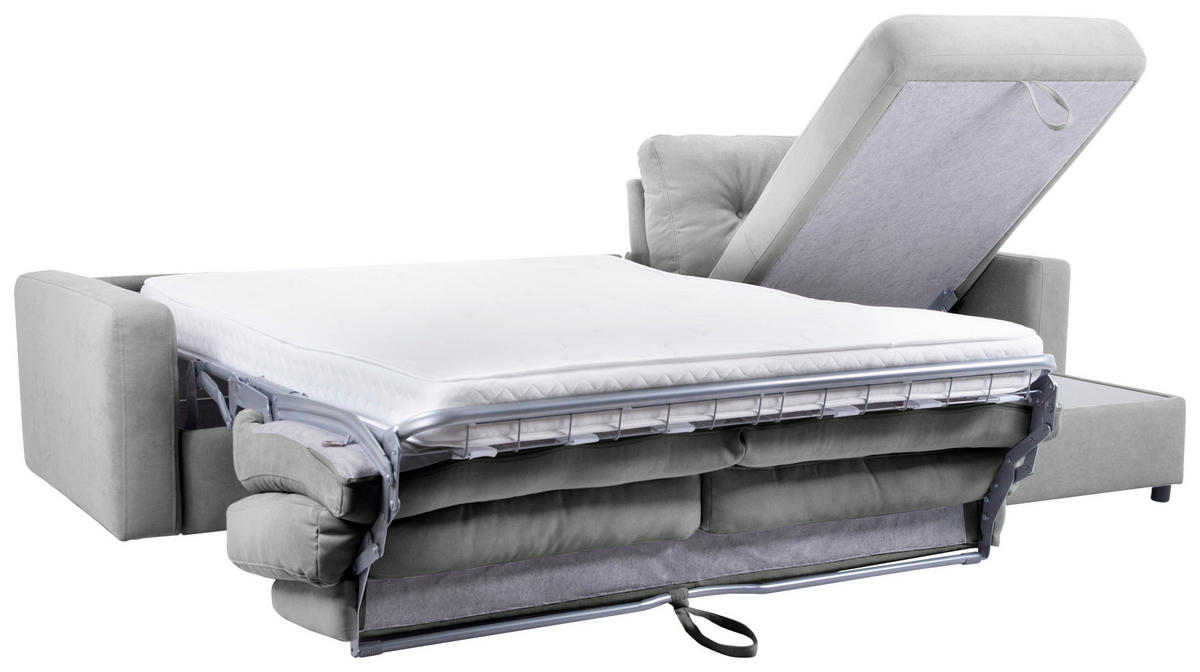 ECKSOFA Grau Webstoff  - Schwarz/Grau, KONVENTIONELL, Kunststoff/Textil (270/160cm) - Carryhome