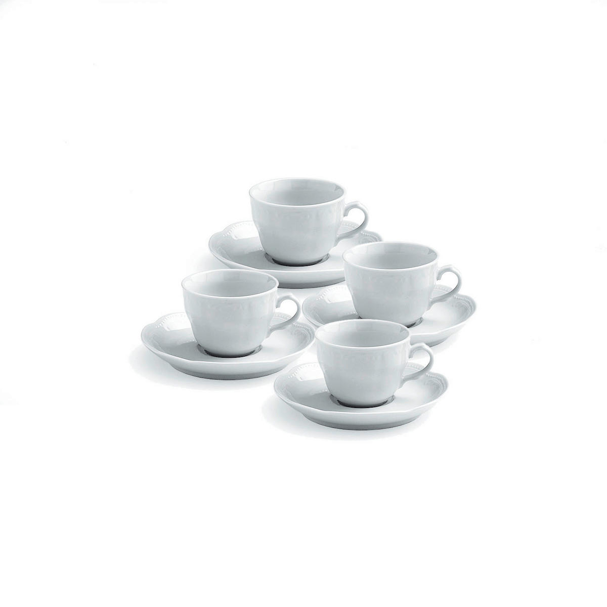 ŠOLJA ZA ČAJ SA TACNOM    - bela, Osnovno, keramika (32.5/18/13cm) - Tognana