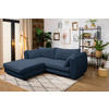 ECKSOFA Dunkelblau Struktur  - Schwarz/Dunkelblau, Design, Kunststoff/Textil (201/240cm) - MID.YOU