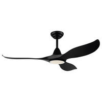 DECKENVENTILATOR 16 W  132/33,3 cm    - Schwarz, Basics, Naturmaterialien/Kunststoff (132/33,3cm) - Eglo
