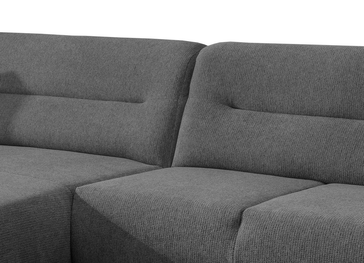 ECKSOFA in Chenille Anthrazit  - Wildeiche/Anthrazit, Modern, Holz/Textil (166/290cm) - MID.YOU