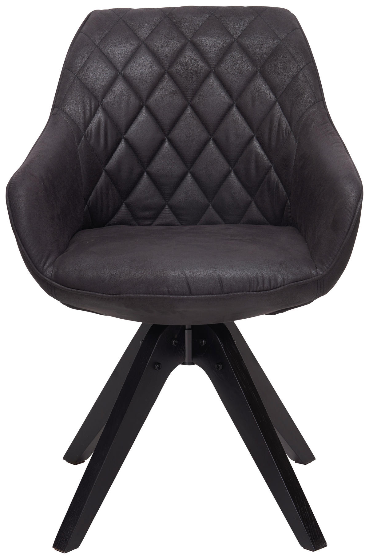 ARMLEHNSTUHL drehbar  in Mikrofaser  - Dunkelgrau/Schwarz, LIFESTYLE, Holz/Textil (60/83/65cm) - Landscape