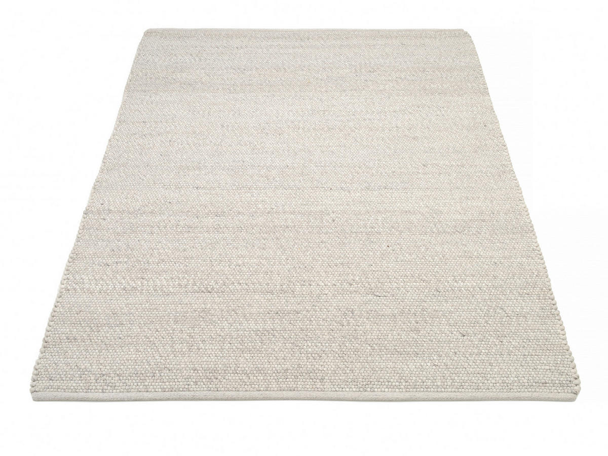 HANDWEBTEPPICH 60/90 cm Helsinki Silberfarben  - Silberfarben, Basics, Textil (60/90cm) - Linea Natura