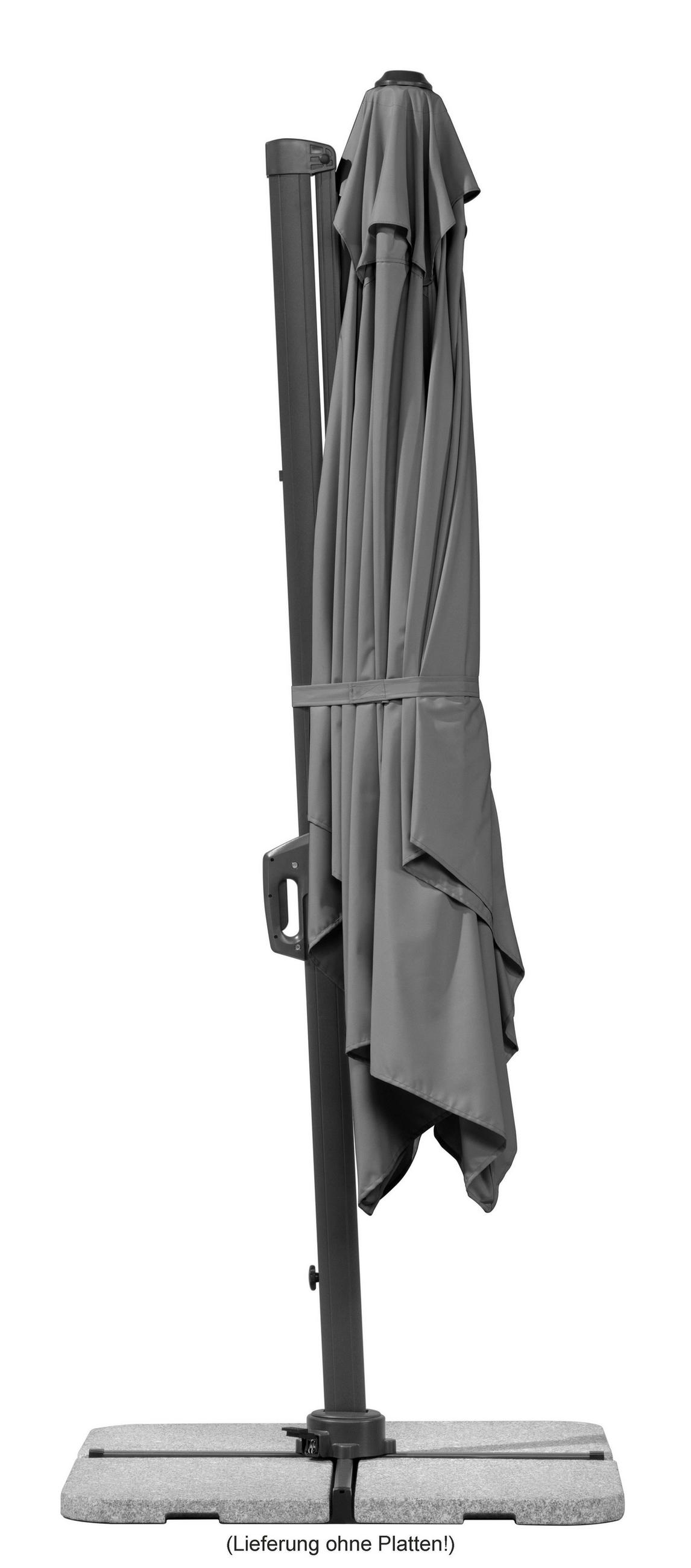 BOČNÍ SLUNEČNÍK 322/276/350x260 cm - antracitová, Basics, kov/textil (322/276/350x260cm)