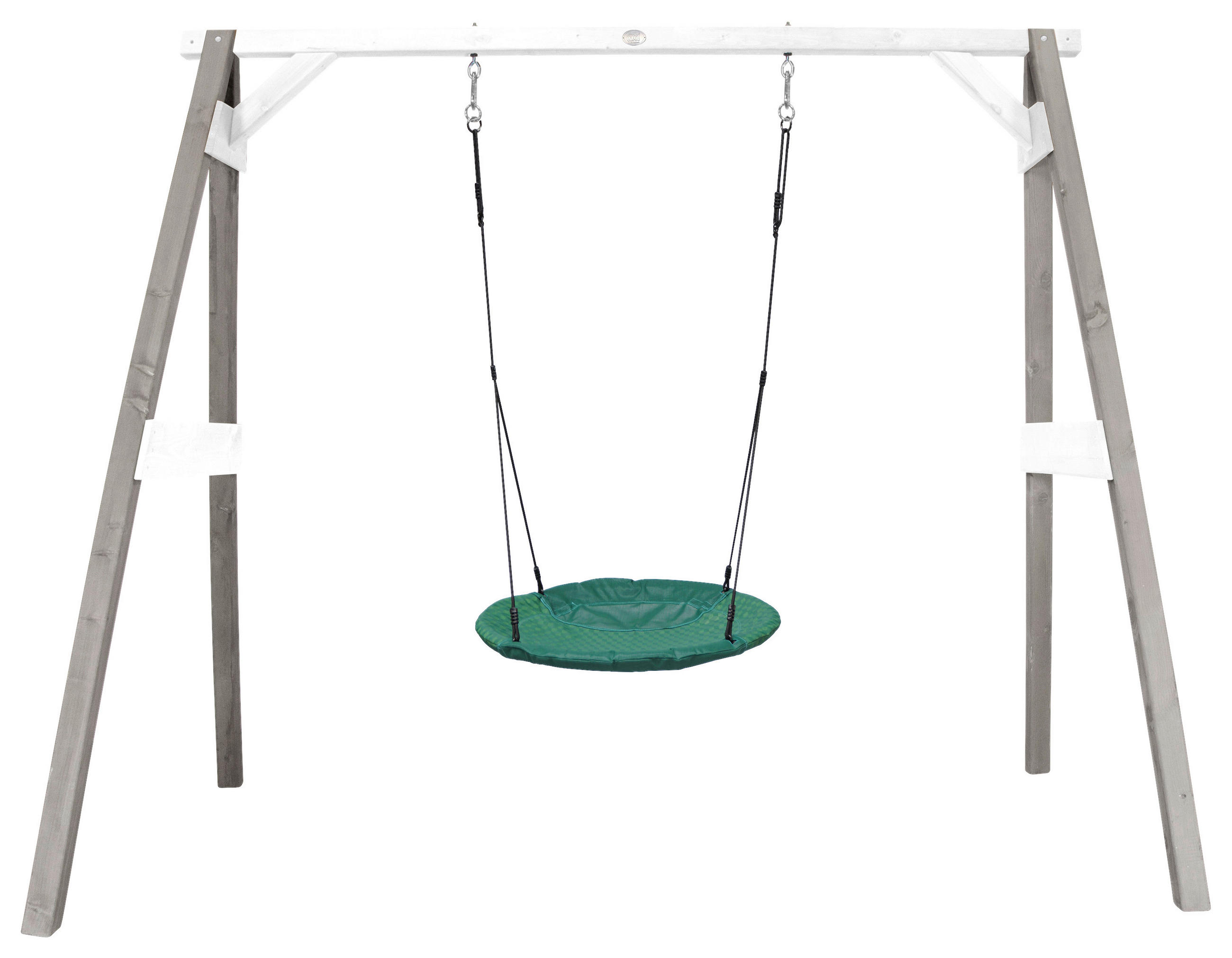 NESTSCHAUKEL  - Weiß/Grau, KONVENTIONELL, Holz/Kunststoff (254/207/160cm) - Ambia Garden