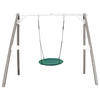 NESTSCHAUKEL Grau, Grün, Weiß  - Weiß/Grau, KONVENTIONELL, Holz/Kunststoff (254/207/160cm) - Ambia Garden