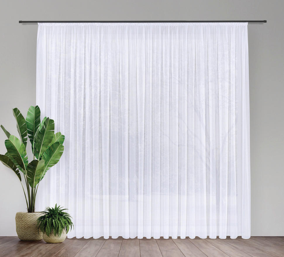FERTIGSTORE  transparent  600/245 cm   - Weiß, Basics, Textil (600/245cm)