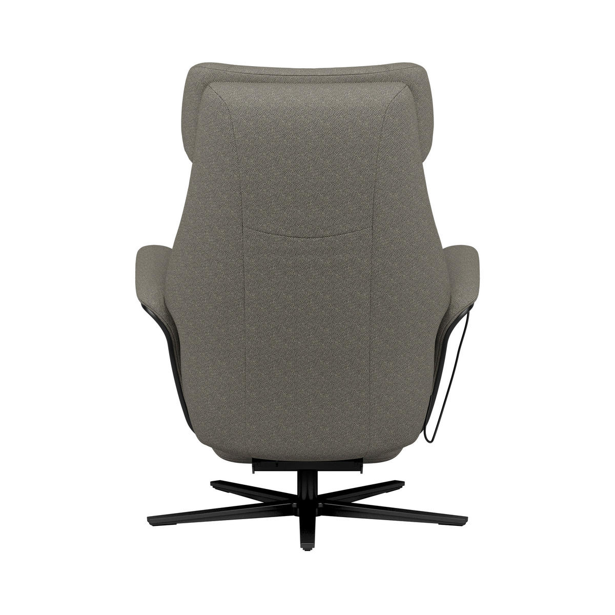 RELAXSESSEL Flachgewebe Relaxfunktion, Kopfteilverstellung, Fußteilverstellung, Rücken echt    - Schwarz/Grau, Design, Holz/Textil (86/116/87cm) - Stressless