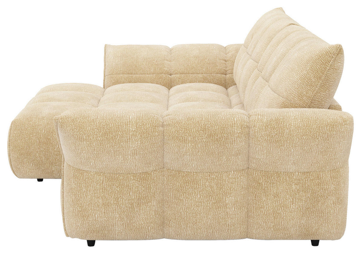 SAROKKANAPÉ textil krémszínű  - krémszínű/fekete, Design, műanyag/textil (177/312cm) - Welnova