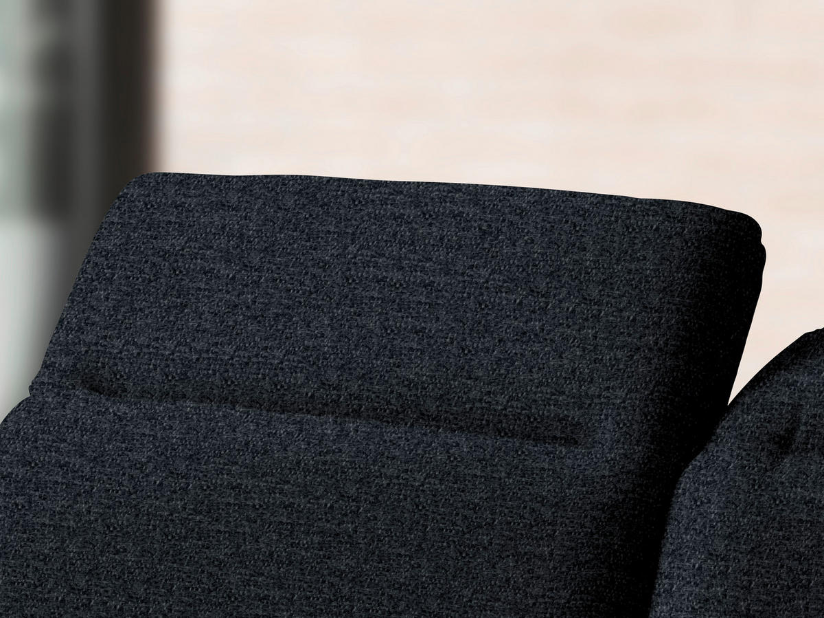 ECKSOFA in Webstoff Anthrazit  - Anthrazit/Schwarz, Design, Textil/Metall (180/289cm) - Stylife