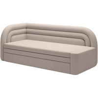 RÉCAMIERE  in Webstoff Beige  - Beige/Schwarz, Design, Kunststoff/Textil (86/80/223cm) - P & B