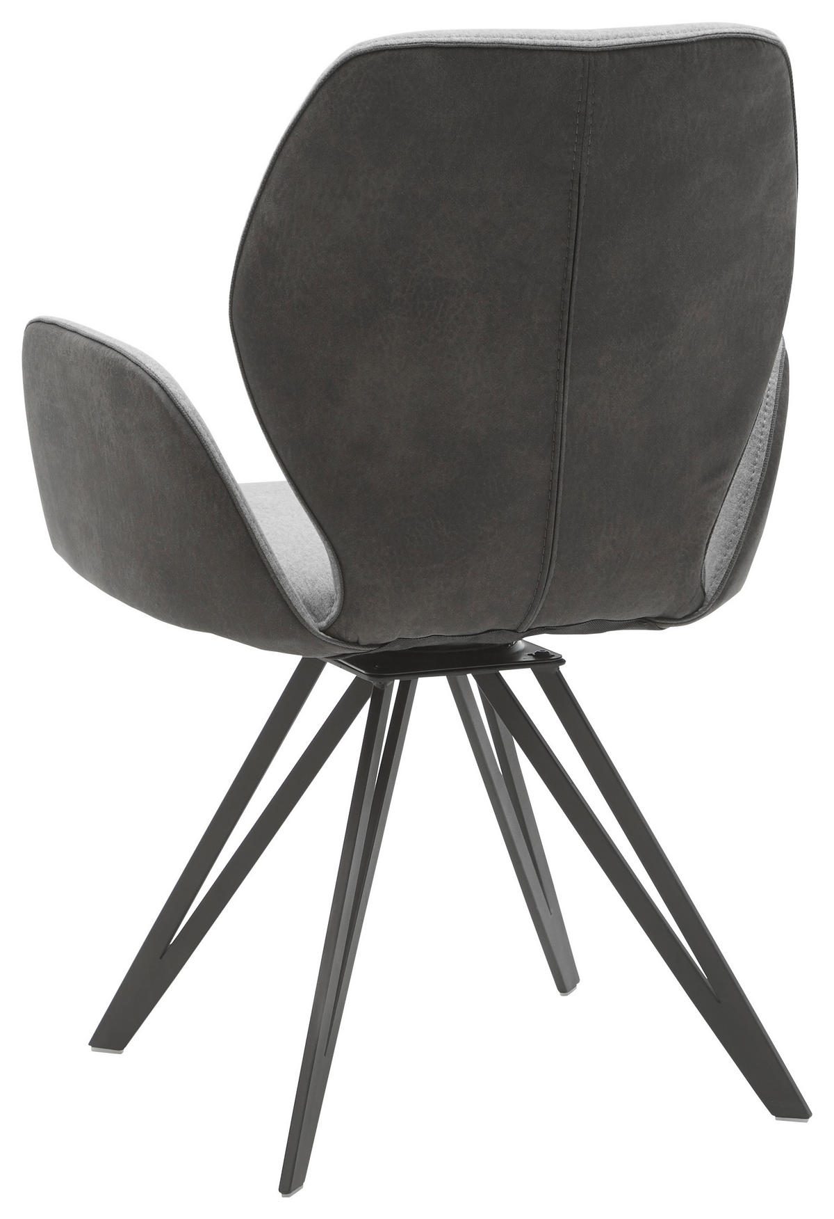 ARMLEHNSTUHL  in Eisen Webstoff, Mikrofaser  - Anthrazit/Silberfarben, Design, Textil/Metall (62/91/59cm) - Valnatura