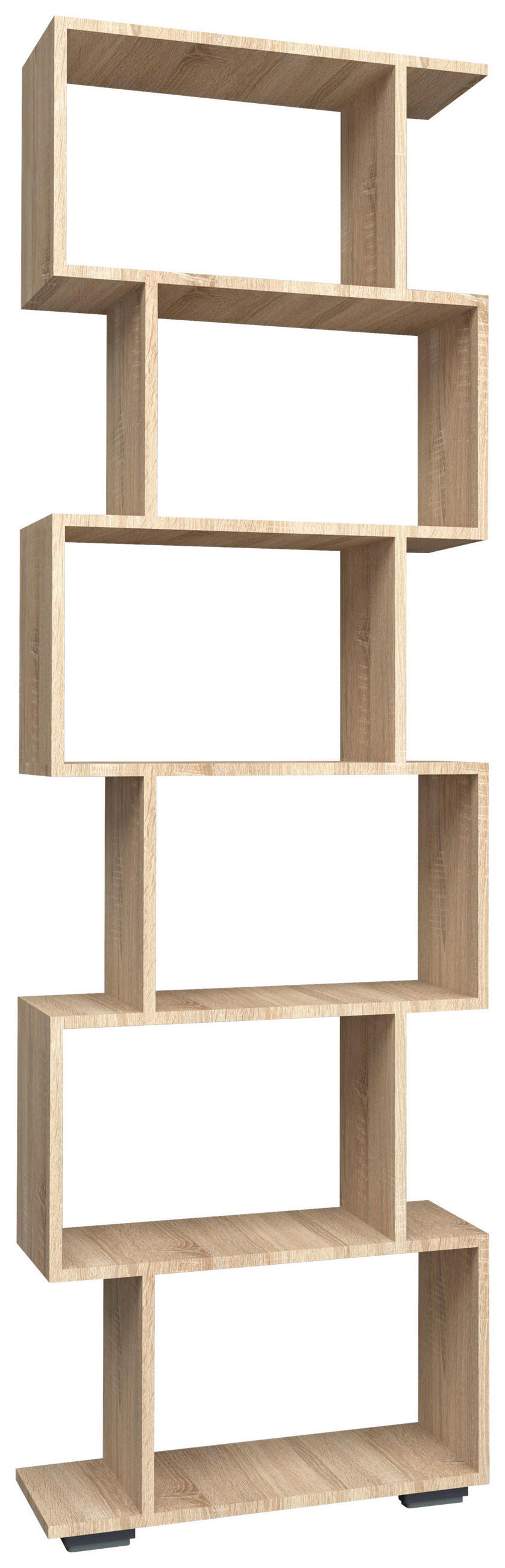 REGAL Sonoma Eiche  - Silberfarben/Sonoma Eiche, Design, Holzwerkstoff/Kunststoff (60/196/24cm) - MID.YOU