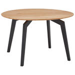 ESSTISCH in Holz 130/130/76 cm  - Eichefarben/Schwarz, Design, Holz/Metall (130/130/76cm) - Valnatura