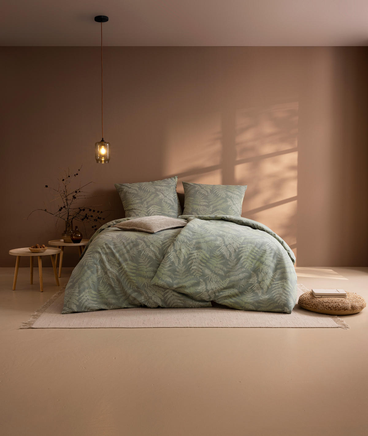 BETTWÄSCHE Atelier Flanell 155/220 cm  - Grün, Design, Textil (155/220cm) - Estella